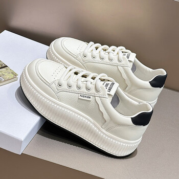 qihuang卡迪高官方女鞋小白鞋2023秋季新款简约女款韩版单鞋舒适百搭