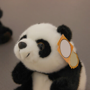 客毛绒公仔花花果赖锦奇新仿真公仔萌宠玩偶国宝小生日礼物玩伴 熊猫