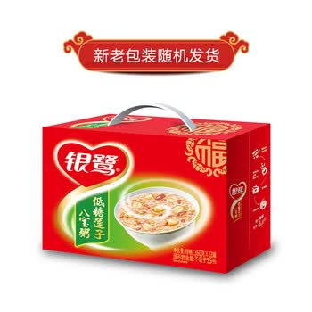 银鹭八宝粥低糖莲子八宝粥360g 12罐整箱粥礼盒装 商品详情 菜管家