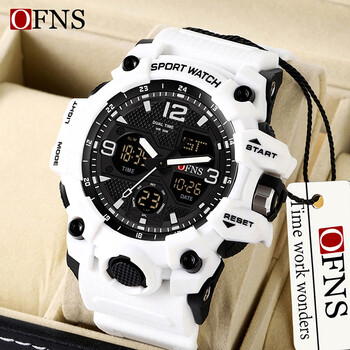 ofns高颜值学生表电子手表男学生初高中生多功能防水手表ins生日礼物