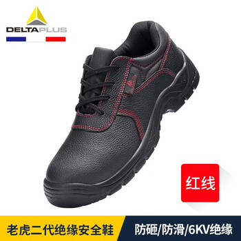 代尔塔男女绝缘6KV牛皮钢包头防砸耐磨耐油防滑透气301515工作安全鞋 35 