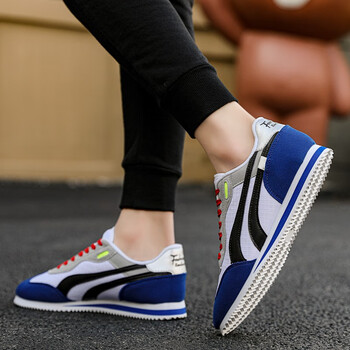 男士休闲鞋潮流运动鞋韩版男鞋子潮鞋男阿甘鞋平底鞋男板鞋帆布鞋尚东