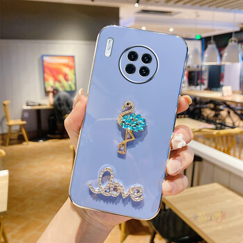 yngfn 华为mate30手机壳女mater30保护套meit花朵镶钻meite水钻兔子