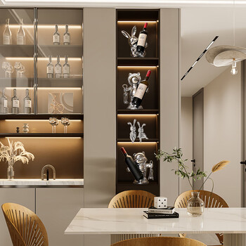 金婴天使现代轻奢酒柜装饰品红酒架摆件客厅餐桌面餐边柜2022新款酒托
