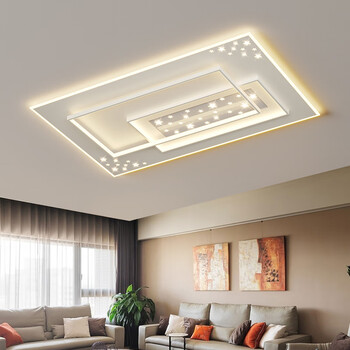 主义吸顶灯简约现代创意客厅灯语音智能遥控全屋套餐组合三室二厅灯具