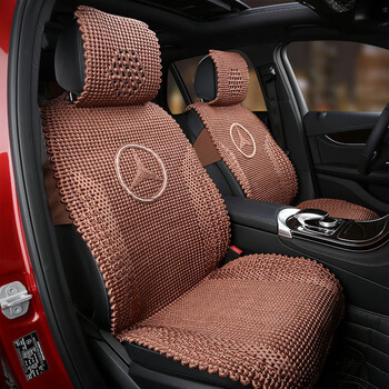 豫途新款奔驰汽车坐垫夏季手编冰丝e300lgle320glc300lc200gls450主副