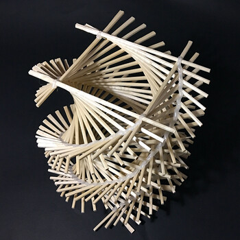 澳颜莱立体构成作品材料包成品手工模型木条木筷灯罩设计拼装材料火柴