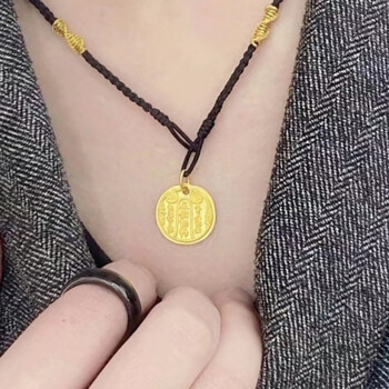 yinxiangrong老凤凰五路财神黄金吊坠女金项链七夕送女友情人节礼物
