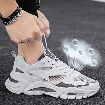 公牛雷霆网鞋男夏季网面透气薄款镂空休闲鞋子男士轻便潮流百搭运动鞋