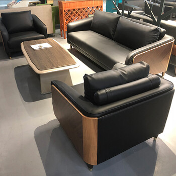 大气老板室沙发 皮沙发 牛皮沙发成套沙发组合沙发会客沙发 1 3(牛皮)