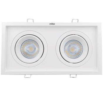 雷士照明(nvc) 白壳双头-13x26暖黄 nled5852a 2*9w斗胆灯led射灯嵌入