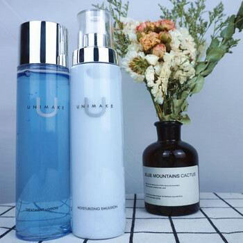 蝶豆花精华水日本unimake蝶豆花抗糖舒缓精华水保湿提亮收毛孔水乳套