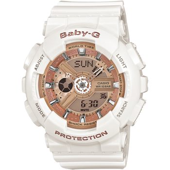 卡西欧（CASIO）手表 BABY-G 女士防震防水双显运动手表石英表 BA-110-7A1