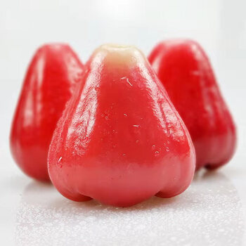 海南新鲜采莲雾红宝石莲雾大叶莲雾红莲雾 大叶中果3斤(单果50-70g)