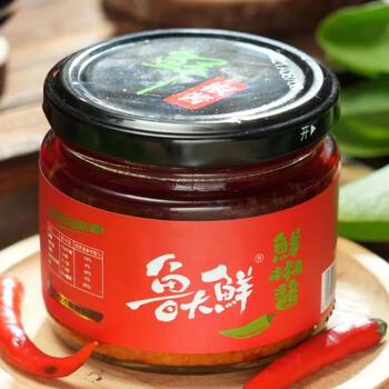 鲁大鲜 蒜蓉酱红椒酱鲜椒酱拌饭拌面拌凉菜蘸料火锅料调味料佐料 180g