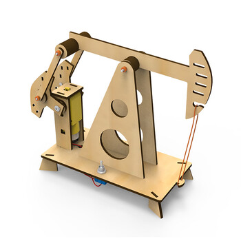 抽油机模型 科技发明油田磕头机模型电动科学自制玩具抽油机小制作