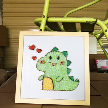 小恐龙钉子绕线画手工diy情侣生日快乐礼物立体创意卡通动漫水逆退散