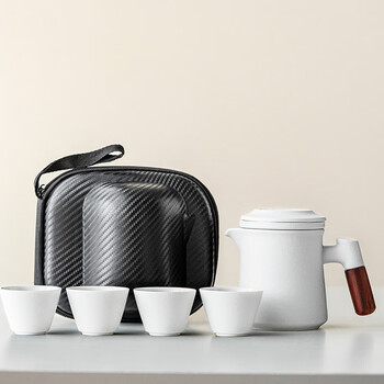 金灶绿色旅行茶具套装便携式户外露营旅游泡茶喝茶装备随行快客杯陶哲