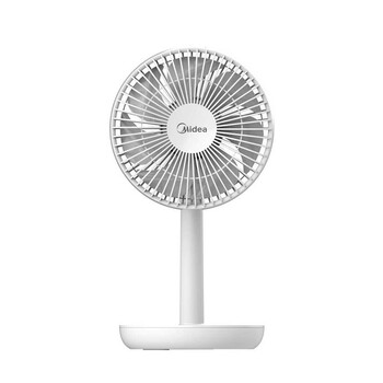 美的midea电风扇家用七叶轻音节能扇学生宿舍桌面扇无线充电usb迷你