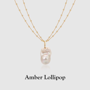 amberlollipop明星同款淡水巴洛克珍珠吊坠项链年轻款女叠戴锁骨链