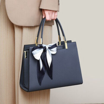 真皮包包女2023新款新娘包斜挎包婚包单肩包手提包女包今年流行潮蓝色