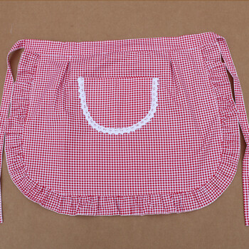 半截围裙纯棉韩式半身可爱半截围腰家用厨房公主围兜红小防水围裙短围