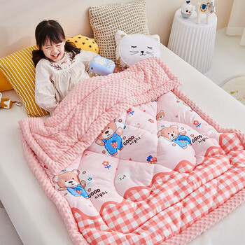 婴儿小被子新生冬季加厚宝宝棉被儿童被子秋冬幼儿园豆豆四季通用蜜桃