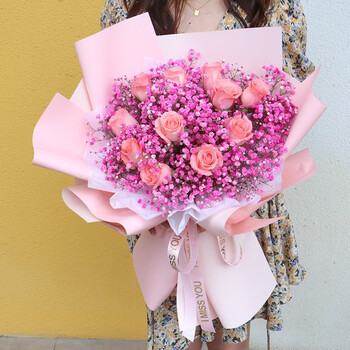 莱一刻鲜花速递11朵玫瑰花束送女友送老婆生日礼物全国同城配送 11朵