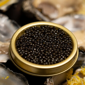 西伯利亚鲟鱼籽酱即食黑鱼子酱罐头10g海鲜寿司鱼籽酱caviar