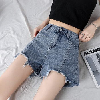 短裤女夏外穿牛仔高腰宽松装2022季新款女装韩版阔腿显瘦热裤高腰打底