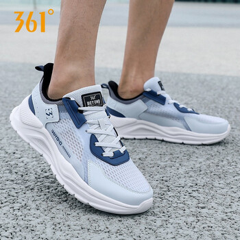 361男鞋运动鞋子男跑步鞋男春季学生网面透气休闲鞋减震百搭朦胧灰