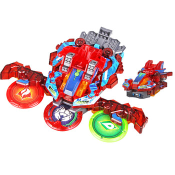 爆裂飞车激走系列噬魂战虎飞车玩具晶片空翻变形夺晶儿童男孩重装铠王