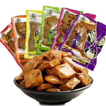 张飞招牌豆干休闲零食手磨手撕豆腐干香麻辣四川小吃散装随机混合500g