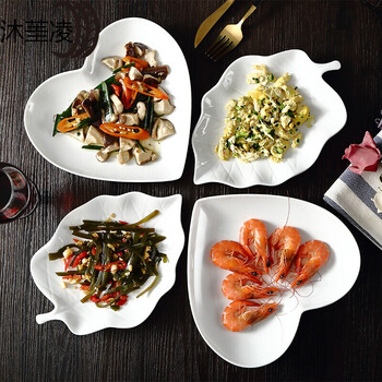 凉菜造型盘子菜盘花样菜盘网红菜盘酒店餐具牛排盘甜品盘早餐碟子不
