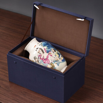 大小瓷器花瓶古董包装盒云锦布盒子文玩佛像摆件收纳空盒礼盒 h9花瓶