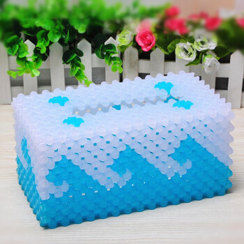 手工编织抽纸盒 手工串珠纸巾盒diy编织家居摆件饰品装饰抽纸盒材料包