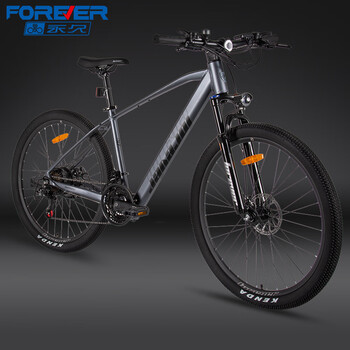 永久锂电池电动助力自行车禧玛诺变速成人超长续航新国标山地车摩天灰