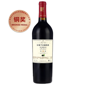 长城 特选7年橡木桶解百纳干红葡萄酒 750ml 单瓶装 中粮出品