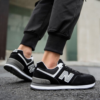 balance新百伦春秋酷跑步鞋女舒适百搭n字情侣运动鞋男鞋 574黑色 38