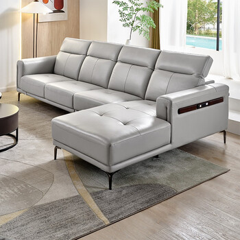 全友(quanu) 全友家居沙发现代简约真皮沙发皮沙发柔光小夜灯功能沙发