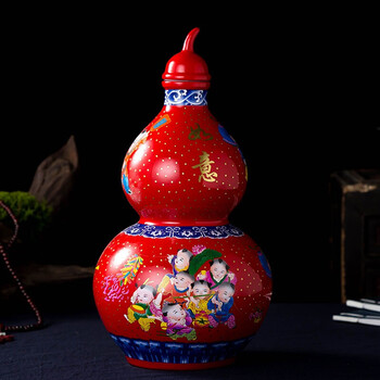 咏夏厨具咏夏厨具陶瓷仿古酒具泡酒瓶陶瓷葫芦酒壶密封酒坛酿酒罐