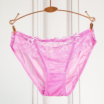 circlekiteck性感内衣纯欲蕾丝内裤女性三角裤透明白色无痕性惑情调