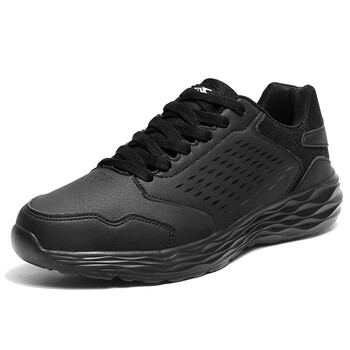 木偶村361同款男士皮面防水运动鞋男秋季跑步鞋男休闲旅游男鞋秋5591