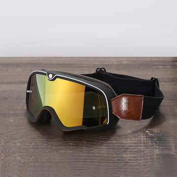 哈雷复古骑士眼镜头盔风镜摩托车头盔风镜半盔护目镜哈雷骑行防风黑框