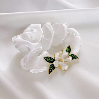 铃兰花亮丝白色发圈【图片 价格 品牌 报价】-京东