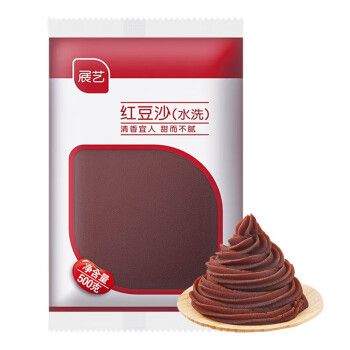 展艺红豆沙馅 青团蛋黄酥条头糕驴打滚吐司面包烘焙原料 500g