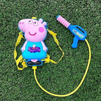 梦不落儿童背包水枪小猪玩具佩奇宝宝男女孩抽拉式水炮打水仗泼水节