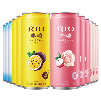 锐澳（RIO）洋酒 预调 鸡尾酒 果酒 微醺系列 3度 330ml*12罐（混合4种口味）