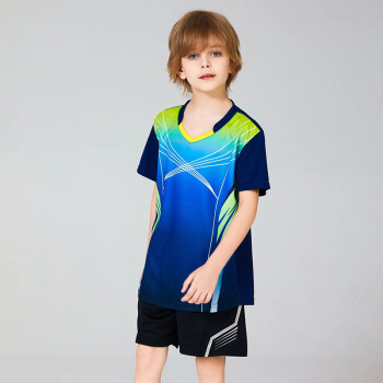 儿童短袖羽毛球服套装速干男童女童运动乒乓球服网球服男女运动服b169