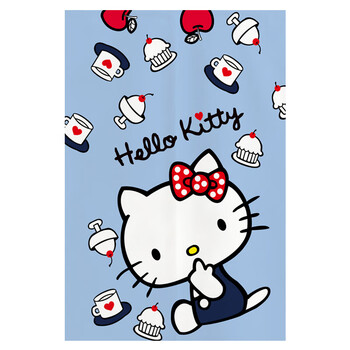 可爱女孩儿童房间卧室半截帘hellokitty2100cm宽x160cm高整片一体杆